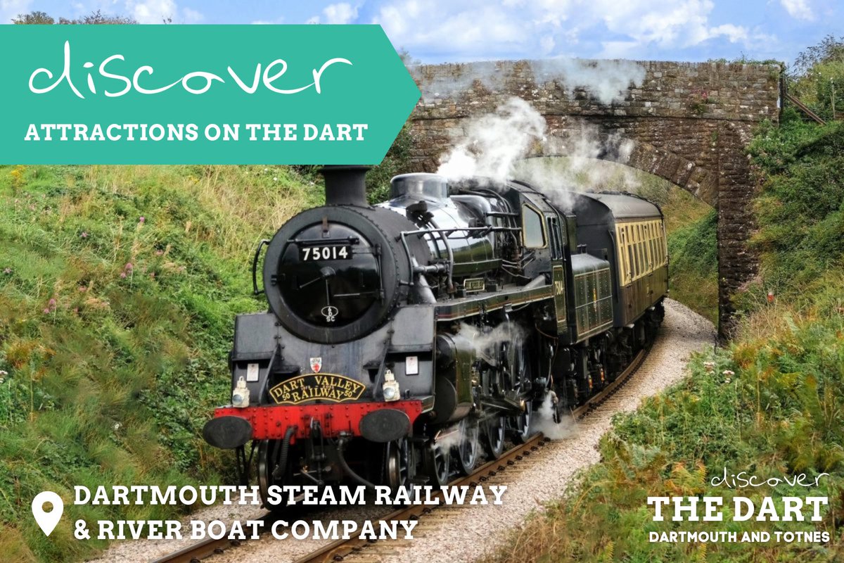 🚂 All aboard the @DartmouthRR for a scenic journey along the River Dart! 🚤 Sit back, relax, and soak in the stunning #SouthDevon scenery. Find out more here 👇 discoverdartmouth.com/attraction/dar… #DiscoverTheDart #DiscoverAttractionsOnTheDart @VisitTotnes