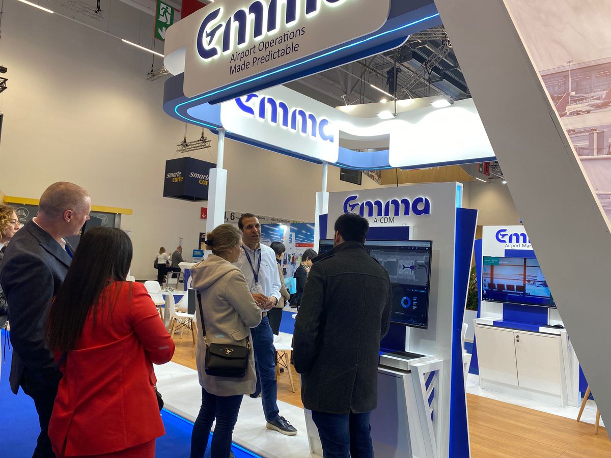 PTExpo's tweet photo. 📌EMMA is a SaaS-based, AI-driven platform for airports, airlines, and all the stakeholders that creates a unique, real-time and forecasted view on operations and performance🖥️ Visit them on booth B90 in Hall 5.1 https://t.co/meqXZ1O7YS