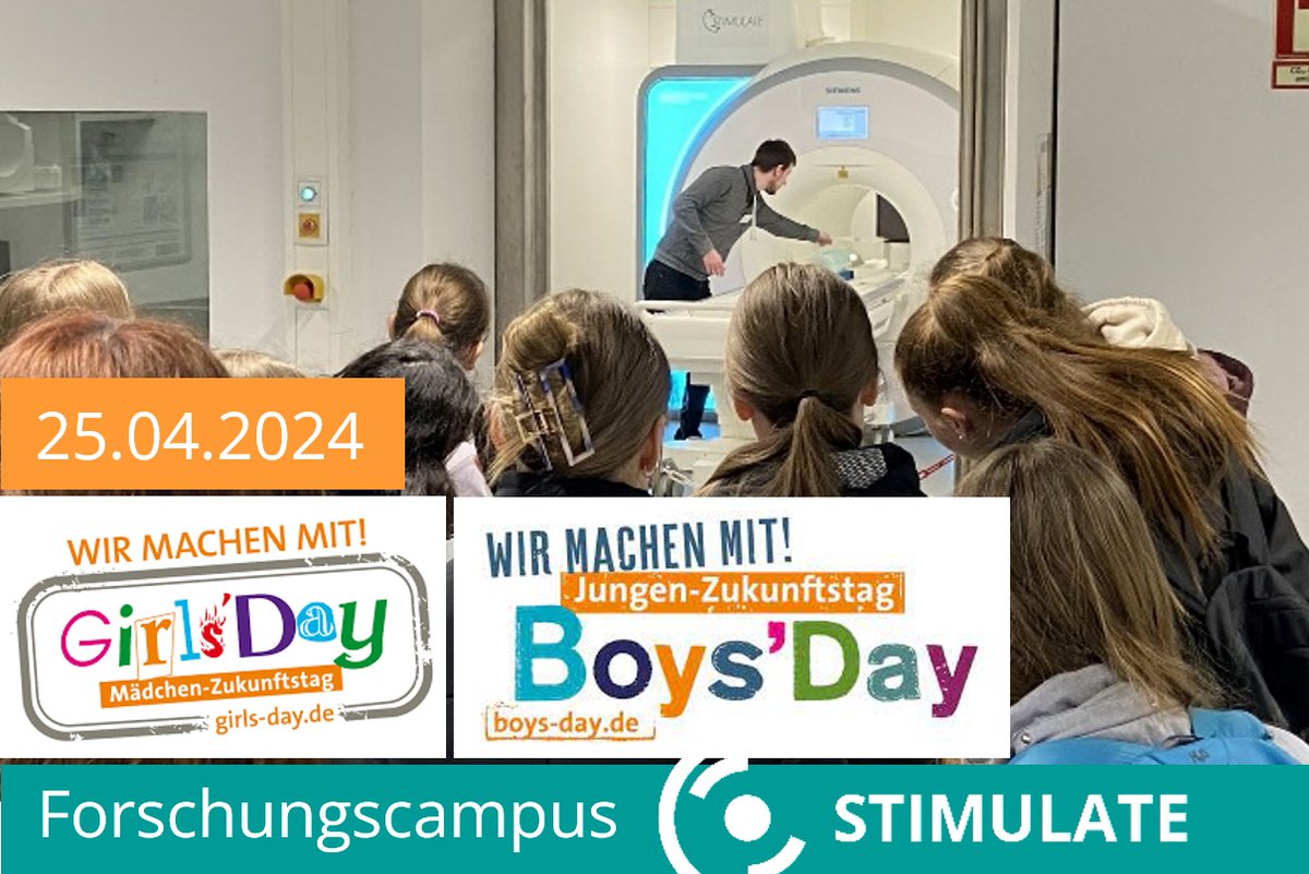 STIMULATE_FC's tweet photo. #GirlsDay & #BoysDay am #Forschungscampus STIMULATE – #Berufe in der #Medizintechnik. Einblicke in die Arbeit mit #VR, #CT, #MRT und in den #TransferRaum #transPORT. Anmeldung auch für Mädchen bei Medizintechnik - eine Branche mit Zukunft (für Jungen): https://t.co/oK7BWpiGOH https://t.co/oEL8qmHmRJ