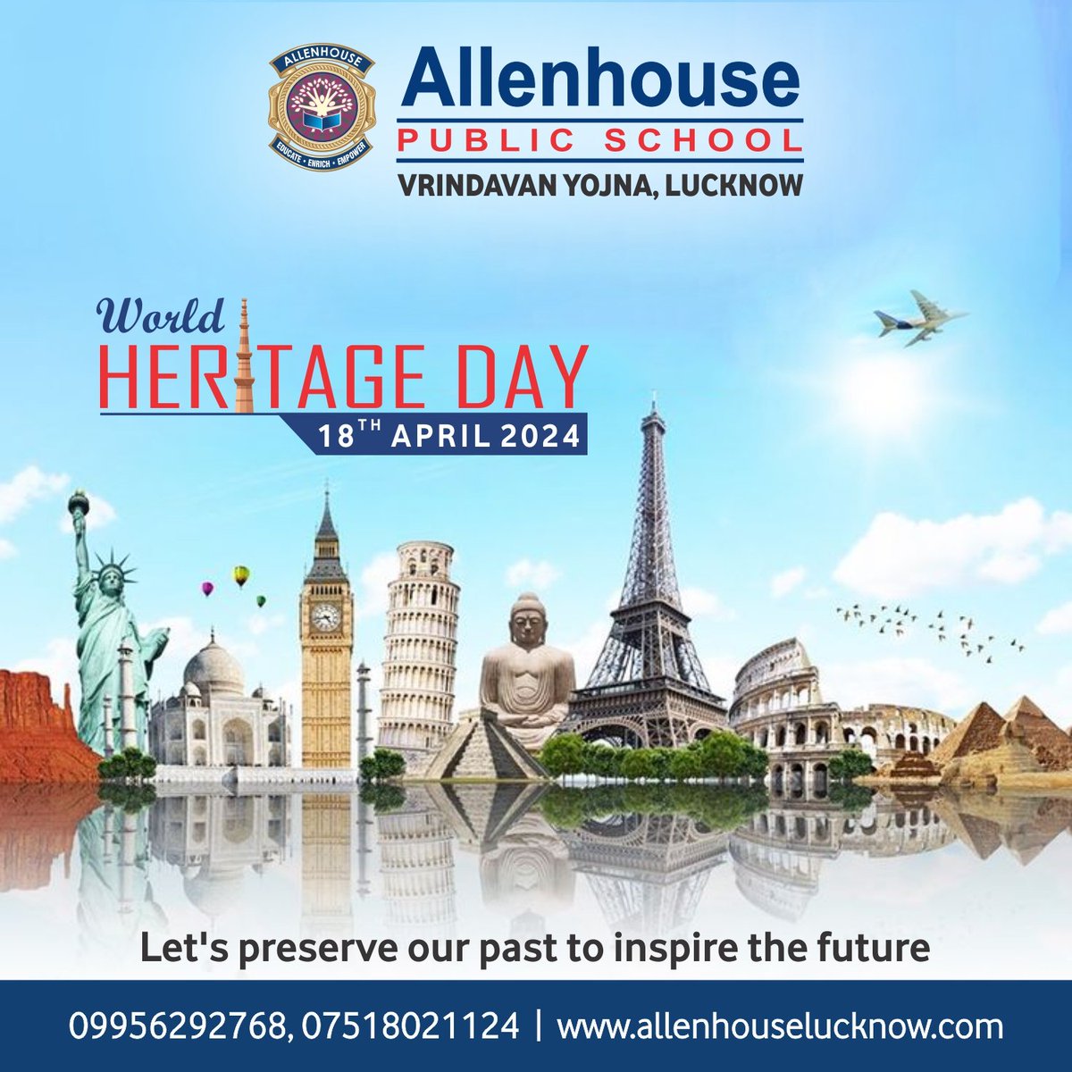 'Embracing the rich tapestry of our world's cultural and natural wonders on World Heritage Day! 🌍 Let's cherish and protect these treasures for generations to come.' #WorldHeritageDay #PreserveOurLegacy #CulturalHeritage #NaturalWonders#allenhousepublicschoollucknow #Allenhouse