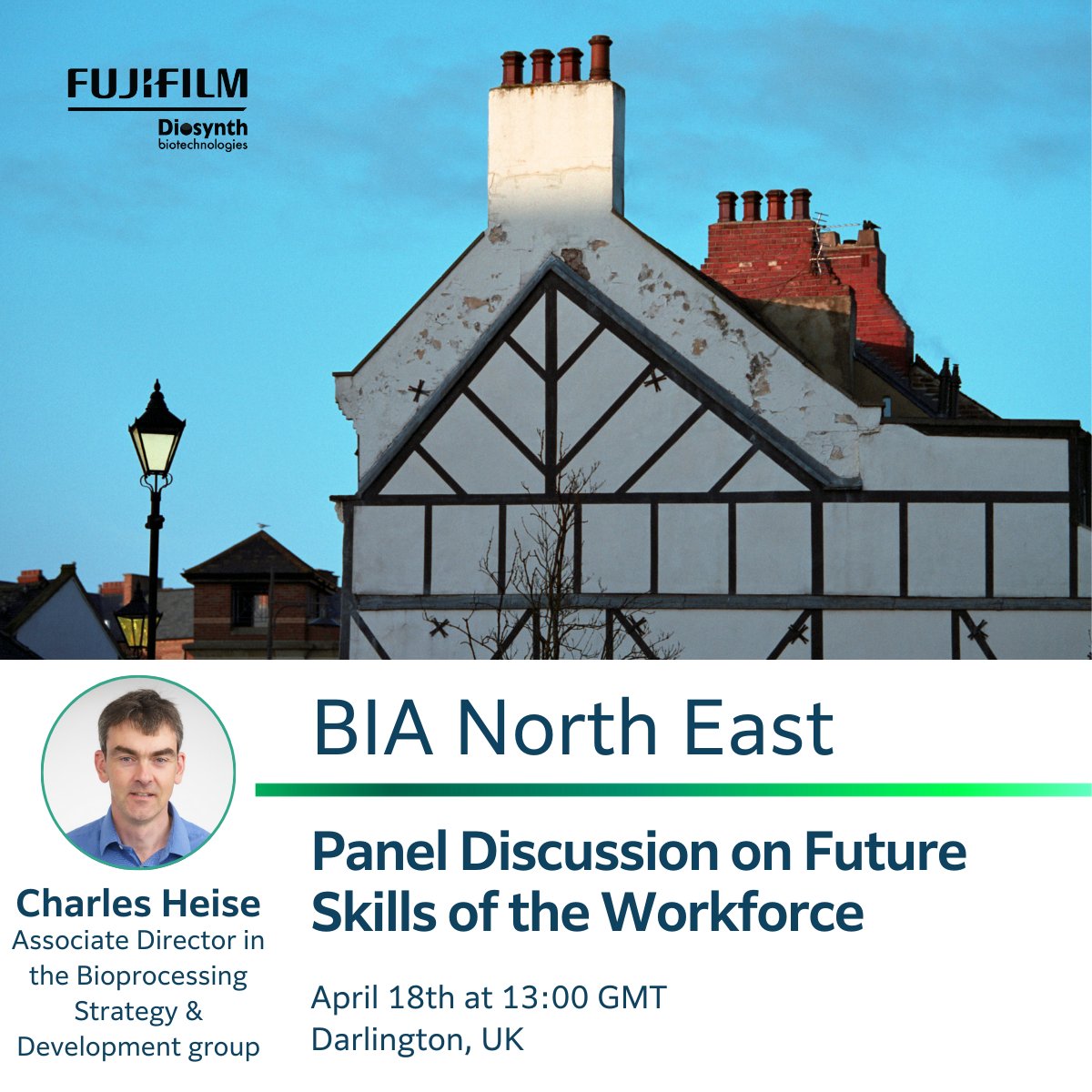 We're proud to announce that Charles Heise, Associate Director in our Bioprocessing Strategy & Development group, will be participating in a scientific panel on 'Skills for the Future Workforce' at the BIA North East event! #BIANorthEast #Biopharma #CDMOExperience