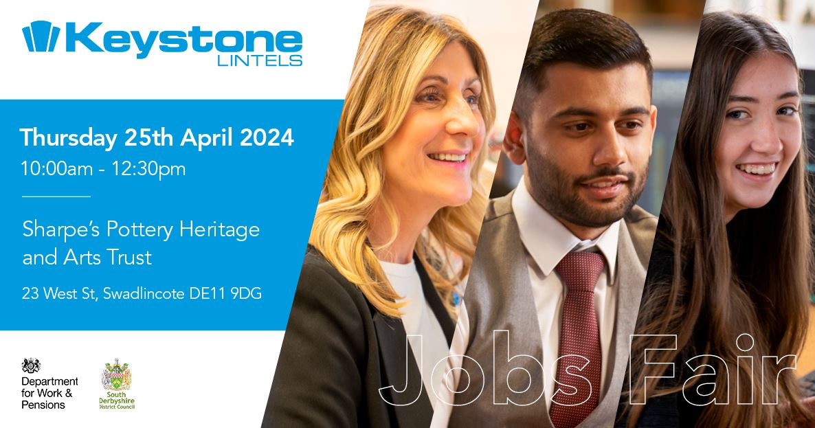 Join us at Swadlincote Recruitment Fair, Thursday 25th April 2024, at Sharpe's Pottery Heritage and Arts Trust.

Discover the exciting career opportunities available at Keystone Lintels.

Don't miss out!

#RecruitmentFair #JobOpportunities #KeystoneLintels #Connect #Construction