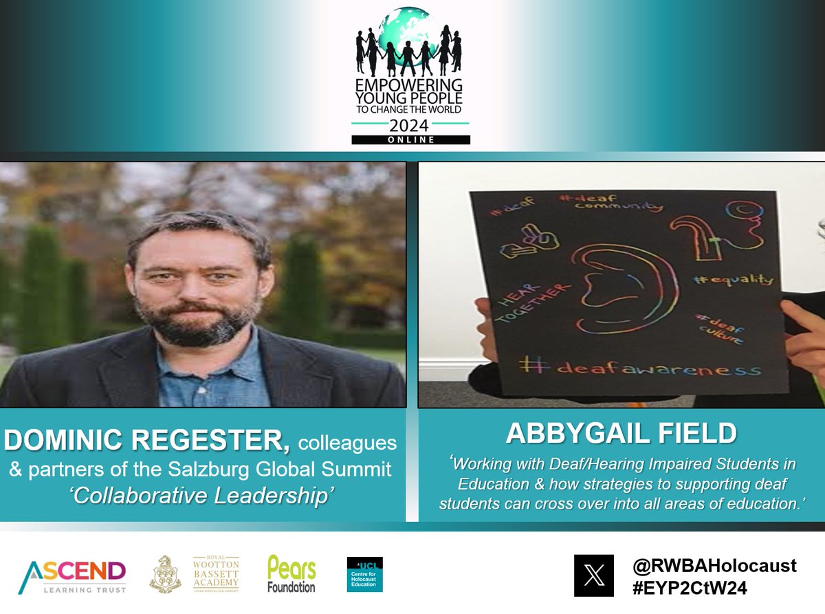 Our next #EYP2CtW24 session is on TOMORROW, 23/04, 4pm (UK) & we welcome @SalzburgGlobal's @dominicregester & int'l colleagues, & @OfficialNUSA @FPUatNUSA's Abbygail Field. Free sign up for ⬇️ or other conf sessions via: forms.office.com/r/e6pUfg32Bm RT @Ethical_Leader @THEAnitaEllis
