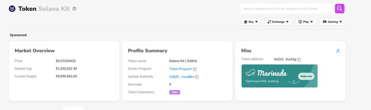 Solkit_Bot's tweet photo. now our market cap and price tracked by solscan
#solkit #solana #sol #Solanakit #solscan https://t.co/J0ndBMgyMX