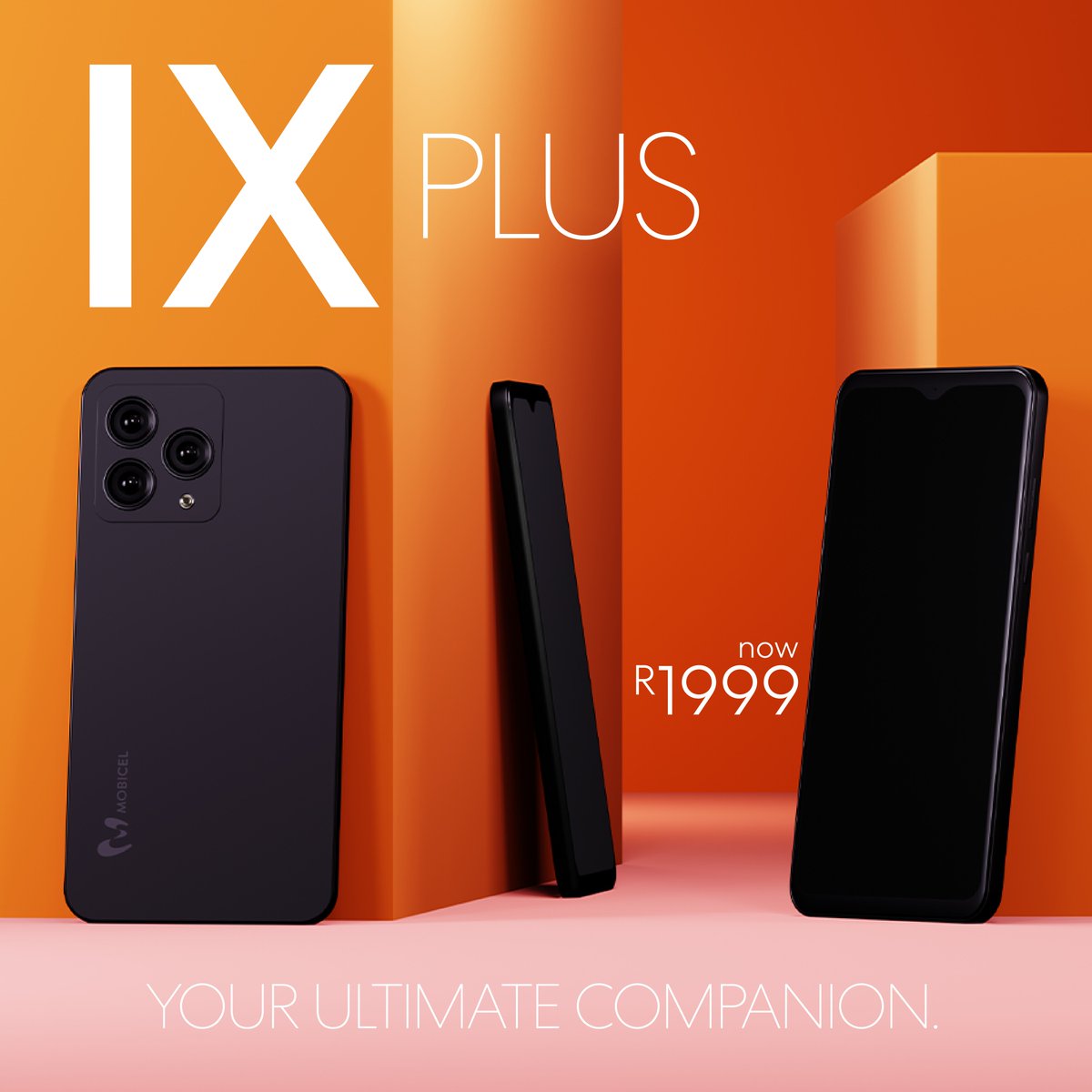 MobicelSA's tweet photo. Meet your ultimate companion: The IX Plus.
Grab yours today for only R1,999. ๐ฑ
#Mobicel #IXPlus https://t.co/XeZbL9OK8A