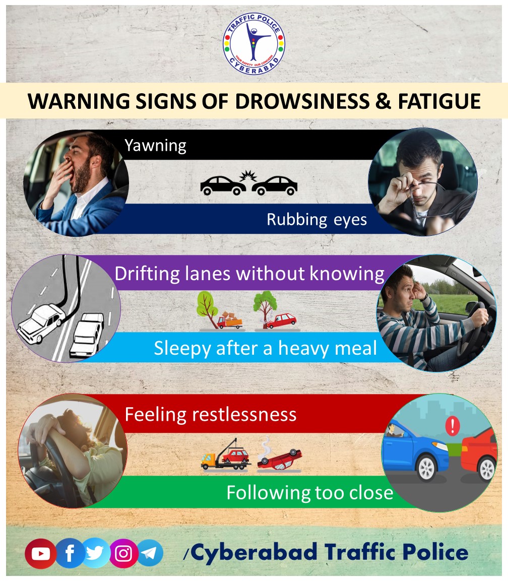 Familiarize yourself with the indicators of drowsiness while driving. #RoadSafety