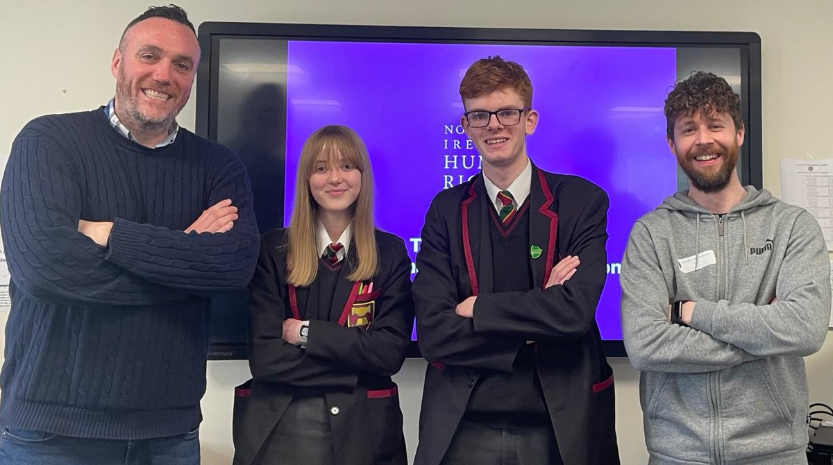 Thank you to Michael and Jason, NI Human Rights Commission, who visited ICD to deliver an interactive human rights workshop to Yr 12 students studying GCSE LLW. The students thoroughly enjoyed the workshop which will help them with preparations for their upcoming examinations.