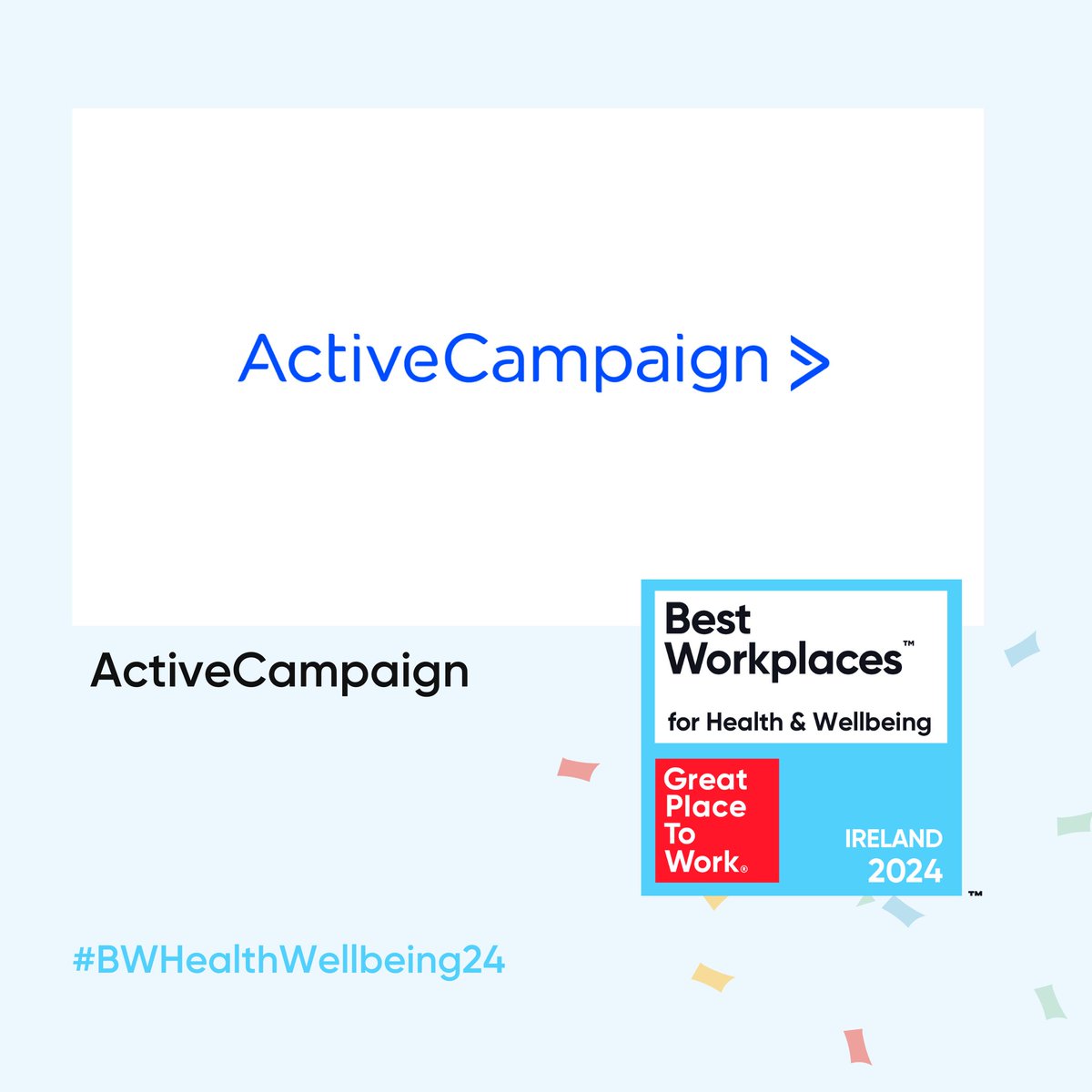 🎉👏 We are proud to announce that @ActiveCampaign achieved the recognition of Best Workplaces™ for Health & Wellbeing 2024! #BWHealthWellbeing24 Discover the full list here 👉 hubs.li/Q02t0g_y0