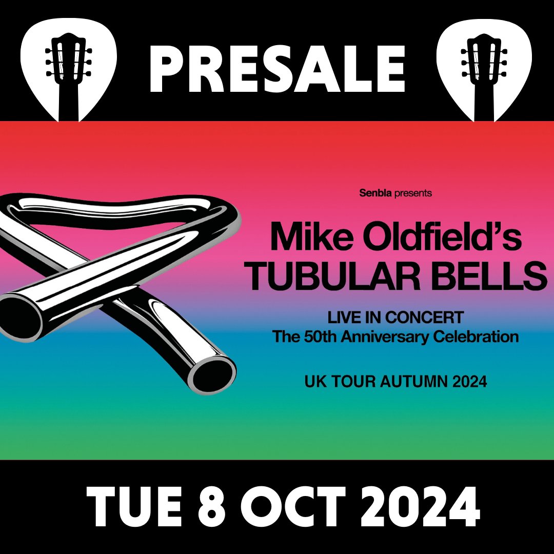 🎸PRESALE🎸 Mike Oldfield’s Tubular Bells, multi-million-selling and multi-award-winning album will be performed live in concert at New Theatre Oxford this Autumn. Presale tickets now available🤩. 🎟️ Presale: atgtix.co/3TThvmC 🎟️ On sale: Fri 19 Apr, 10am 🗓️ Tue 8 Oct 2024