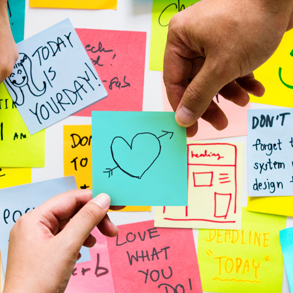 Post-it® Notes are the ideal tools for turning your thoughts into actions: sharable, movable, stickable ways to get a reassuring message out into the world. What are you thinking today? #RHBE_Ltd