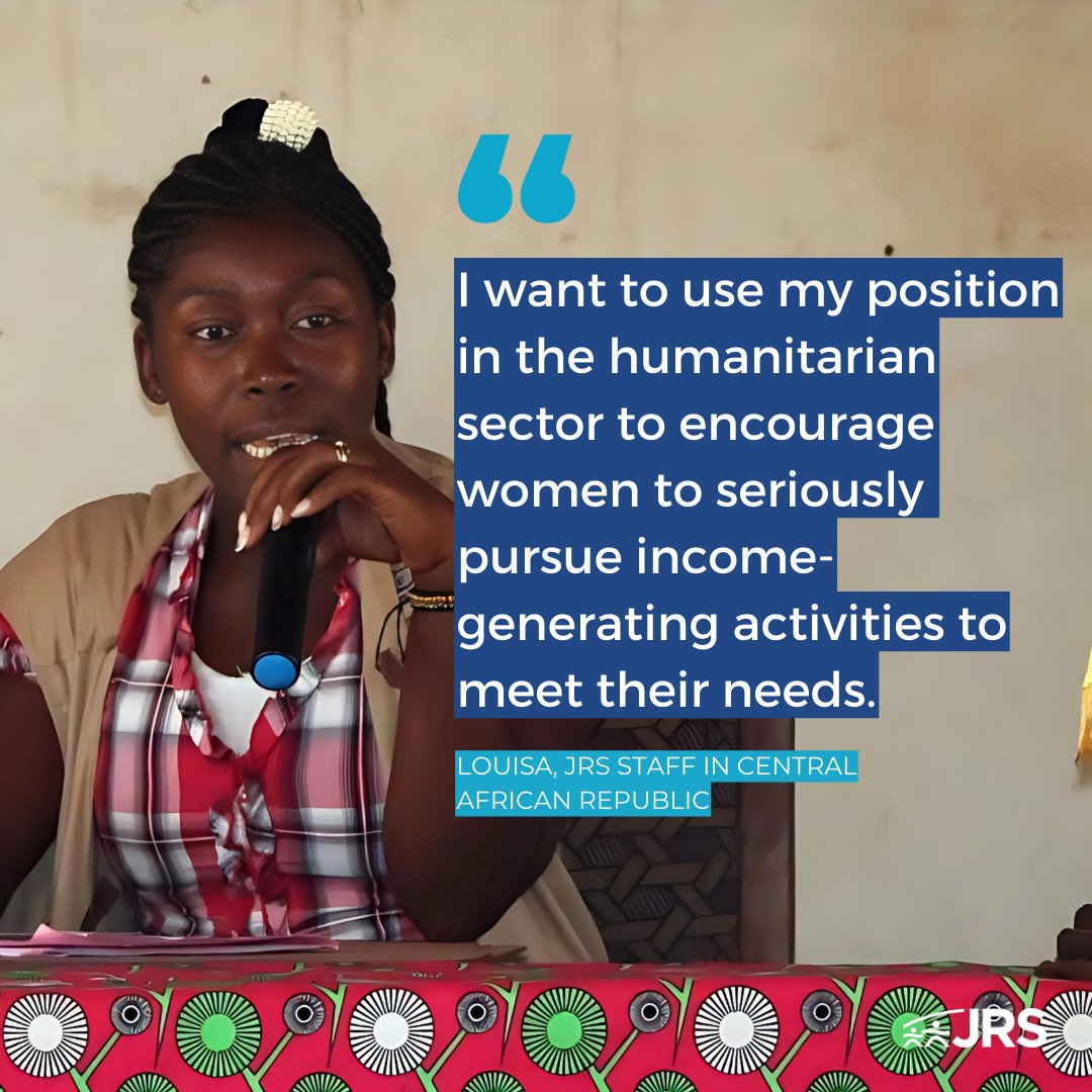 A decade of political instability and insecurity have uprooted millions of people in the Central African Republic.

Louisa, JRS staff in the Central African Republic, accompanies displaced women to acquire all the tools they need to stand on their own two feet.

#InvestInWomen