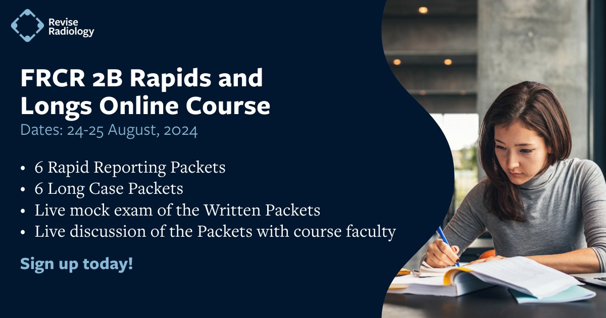 Gear up for your FRCR 2B exam with our intensive Rapids & Longs Course on August 24-25, 2024! Experience real exam conditions with mock exam sessions, then delve deeper into learning with post-exam discussions led by our expert examiners.