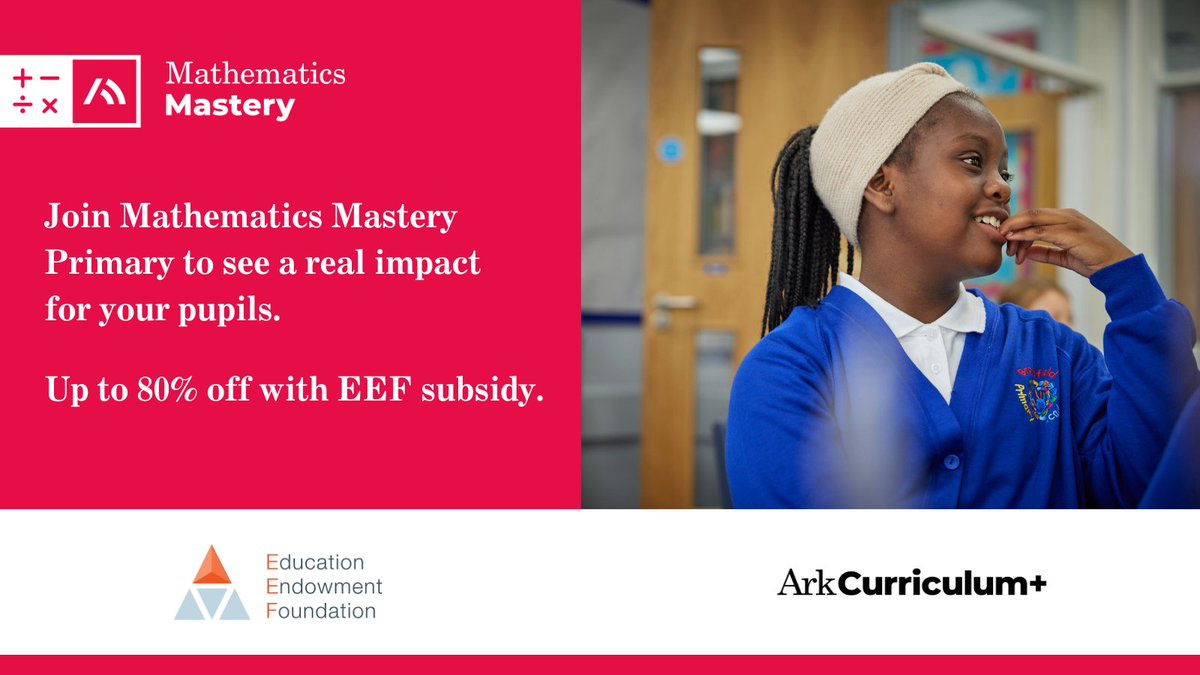 Want the support to get your pupils doing maths with confidence? Mathematics Mastery Primary is the answer. And with @EducEndowFoundn subsidised places to join our programme, YOUR school could soon see the results! Discover: bit.ly/3G9YPKg #primarymaths