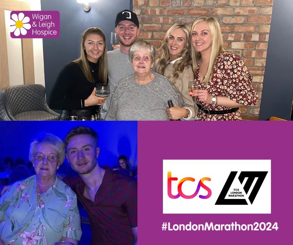 Dan has chosen to run for Wigan & Leigh Hospice in the London Marathon🏃‍♂️ 'This is my thank you to them for everything they did for our family at one of the saddest and most difficult times in our lives. It enabled us to spend quality time with grandma in those last few weeks.”