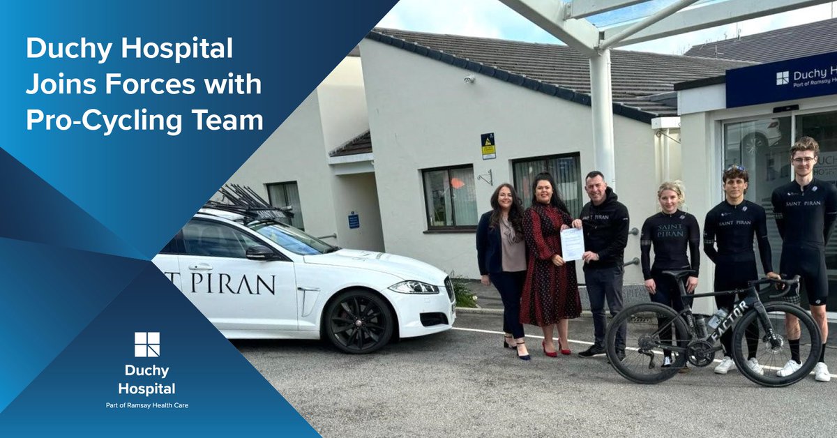 Duchy Hospital and Saint Piran Pro-Cycling, the UK’s number one team, announce a partnership designed to help promote positive physical and mental wellbeing across Cornish communities. Read the full story here: ow.ly/8CIJ50RihvF