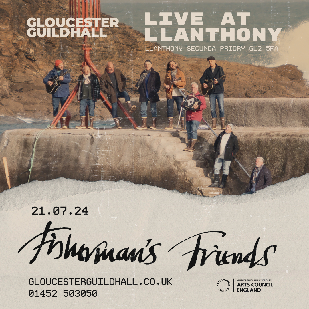 Gloucester Guildhall (@glosguildhall) on Twitter photo NEW SHOW✨
Gloucester Guildhall Presents
<a href="/Fishy_Friends/">Fisherman's Friends</a> Live At <a href="/LlanthonybyGlos/">Llanthony Secunda Priory</a>
🎟 Tickets on sale Fri 19 Apr at 10am
The iconic Cornish band visit Gloucester to perform their trademark catch of sea shanties and maritime work songs. NEW SHOW✨
Gloucester Guildhall Presents
<a href="/Fishy_Friends/">Fisherman's Friends</a> Live At <a href="/LlanthonybyGlos/">Llanthony Secunda Priory</a>
🎟 Tickets on sale Fri 19 Apr at 10am
The iconic Cornish band visit Gloucester to perform their trademark catch of sea shanties and maritime work songs.