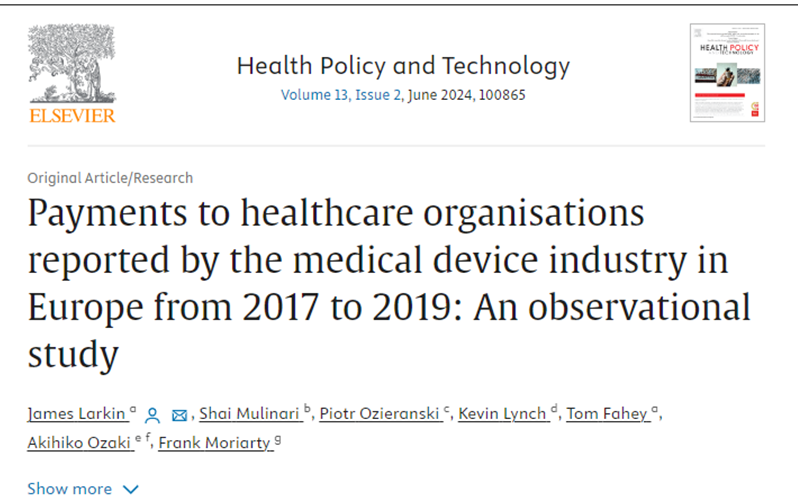 🚨Publication🚨 Today we publish the largest ever study of conflicts of interest and the European medical device industry • Between 2017-2019 medical device companies disclosed €425 million in ‘education’ payments • This is likely the tip of the iceberg sciencedirect.com/science/articl…