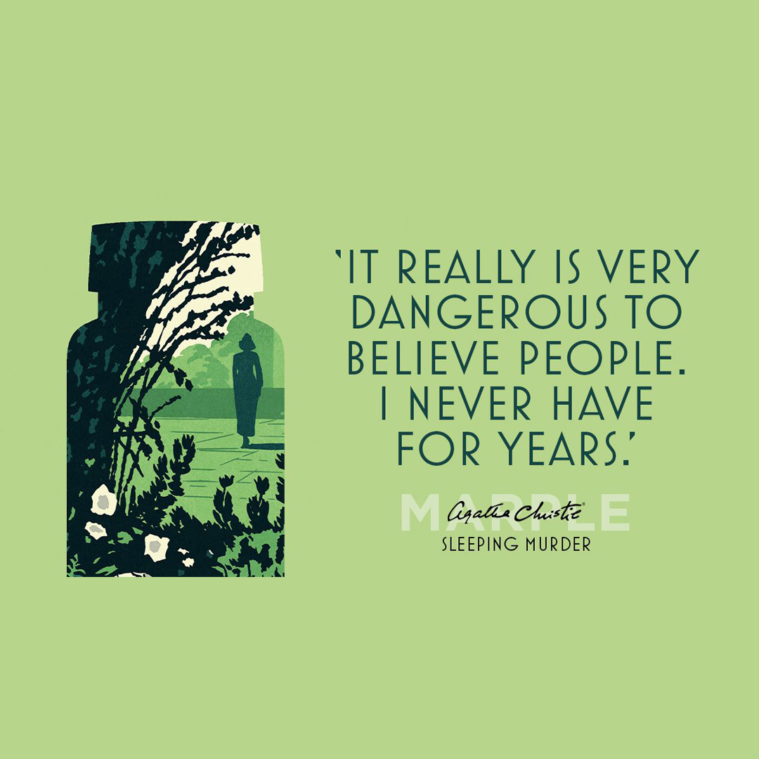 agathachristie's tweet photo. 💬 Which of these Miss Marple quotes is your favourite? https://t.co/1DVfJwfDBo