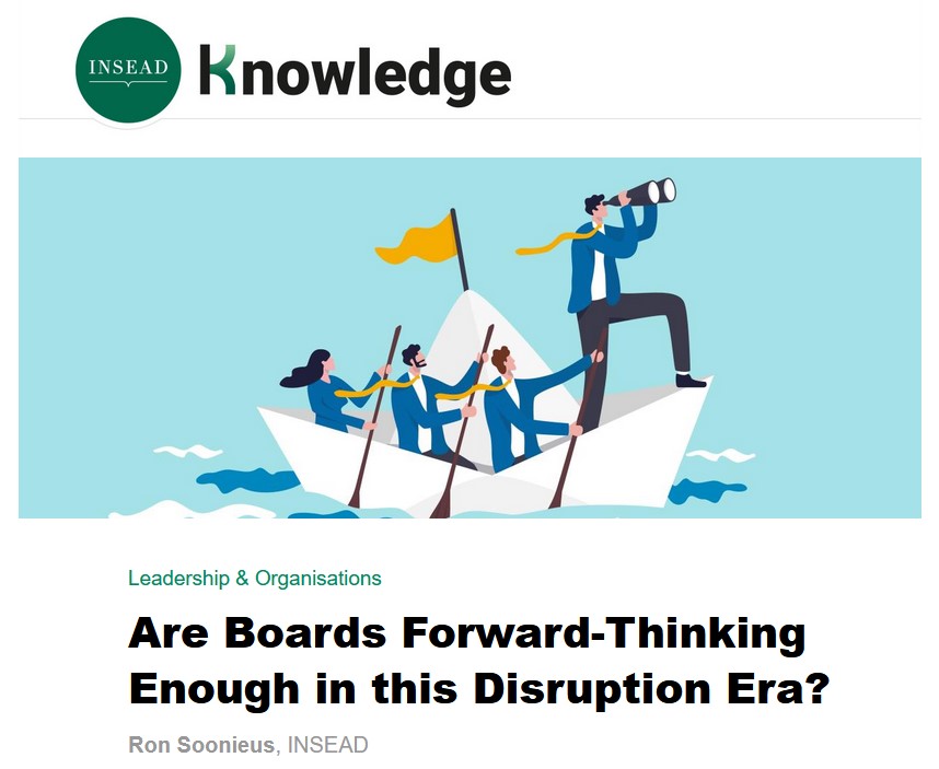 Seven recommendations for boards to recalibrate their strategies and skill sets, how planning for the long term can boost first performance, and why we need to learn to be alone. Read our newsletter: mailchi.mp/insead/are-boa…