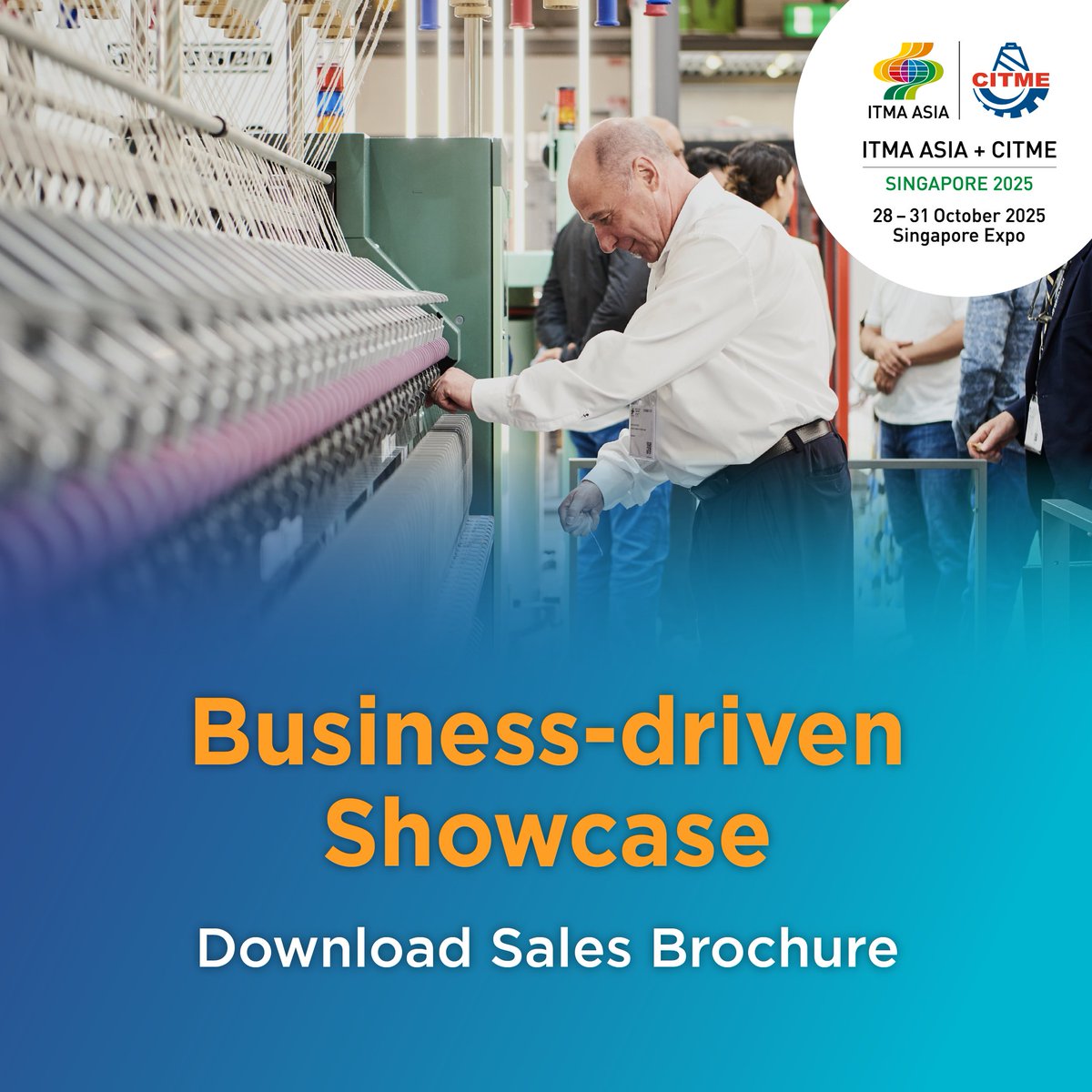 ITMAasiaSG's tweet image. Showcase your textile technology at #ITMAasiaCITMEsg2025, the leading textile technology exhibition driving regional growth. Download sales brochure tinyurl.com/itmaasiasg-sal…

#ITMA #SpaceApplication #TextileTechnology #SingaporeEvents