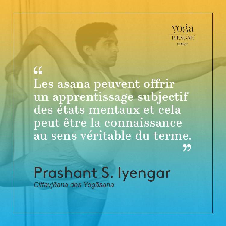 LA CITATION DU MOIS
Prashant S. Iyengar : "Les asana peuvent offrir un apprentissage subjectif des états mentaux et cela peut être la connaissance au sens véritable du terme." (Cittavijñāna des yogāsana)

#yoga #yogaiyengar #afyi #franceyogaiyengar