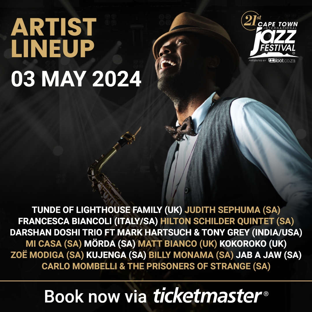 GLAMOUR_sa's tweet photo. #FeelGoodFriday: With a lineup this good , why would you want to miss out? Purchase your tickets to CT Jazz Fest now via TicketMaster > https://t.co/asYnQ3YOoY #CTIJF24 #CTIJF2024 https://t.co/ma28OqYr0N