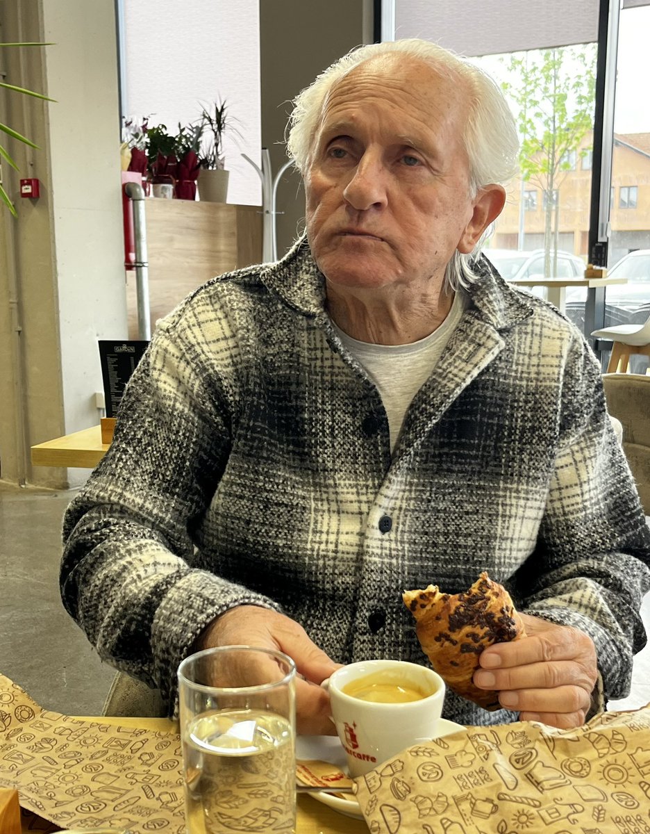 My father is celebrating his 80th birthday and he told me to share the secret of a long and healthy life with you. It’s a - you guessed it - chocolate croissant and a coffee in the morning. That’s it. He says it doesn‘t matter what you eat later in the day.