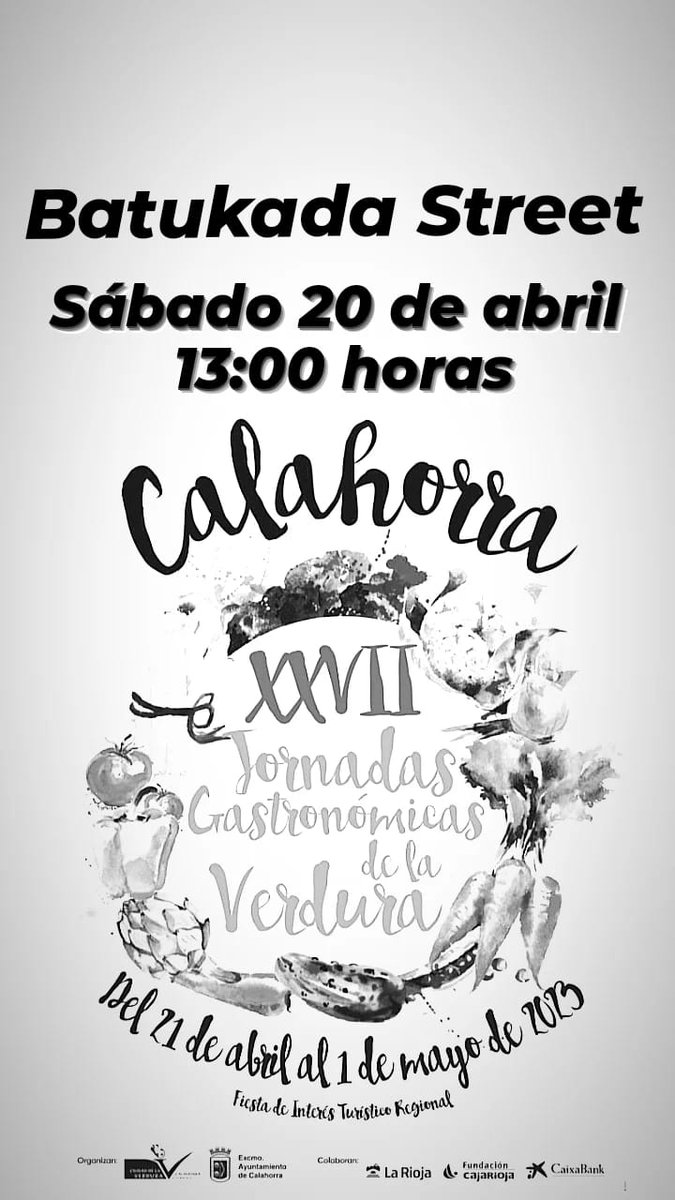 BatukadaStreet's tweet photo. Este sábado día 20 abril a la 13:00 estaremos en las jornadas de las verduras de Calahorra. @aytocalahorra #RondaDeBares #BatukadaStreet https://t.co/0e6jaMyk8U
