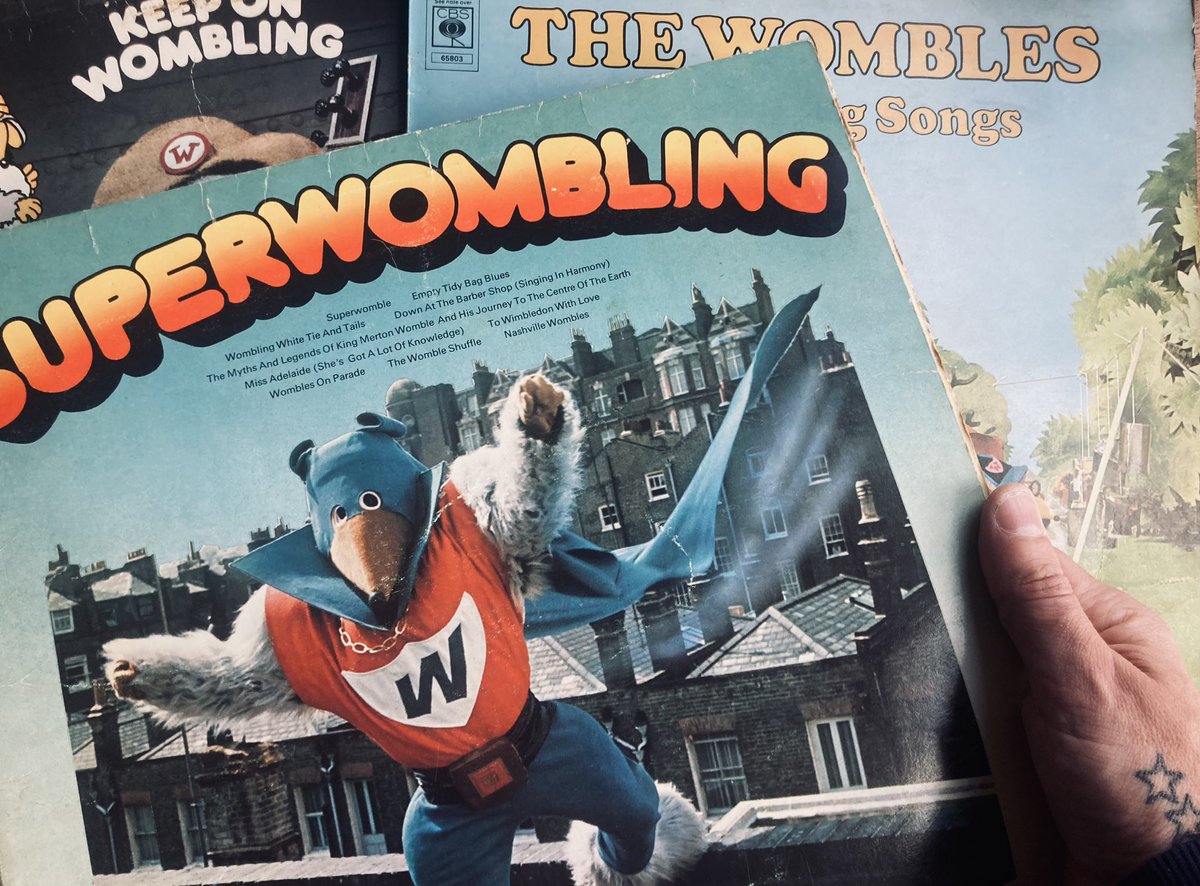 My very first records. I was still a toddler. This copy of Superwombling has probably been played more than any other LP I own. I fell in love with music through its 10 disparately styled tracks, the work of a preternaturally gifted melodist. What an influence. What a story.