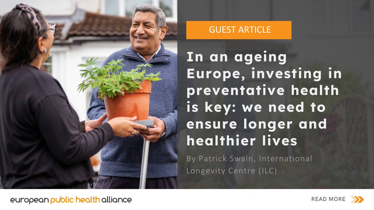 💡Did you know that on average, a person in the EU spends 10.5 years of their life in poor health? In an ageing Europe, investing in preventive health is crucial for longer, healthier lives. Learn more in EPHA’s latest guest article @ILCUK . 🔗 epha.org/in-an-ageing-e…