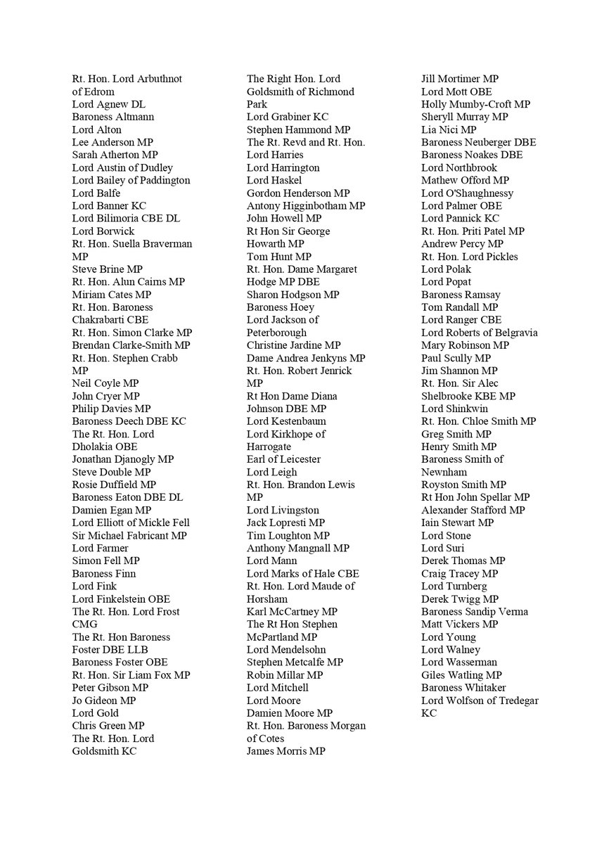 BREAKING: 134 Parliamentarians including 54 @Conservatives MPs have written to Prime Minister @RishiSunak calling for the proscription of Iran's Islamic Revolutionary Guard Corps #IRGC