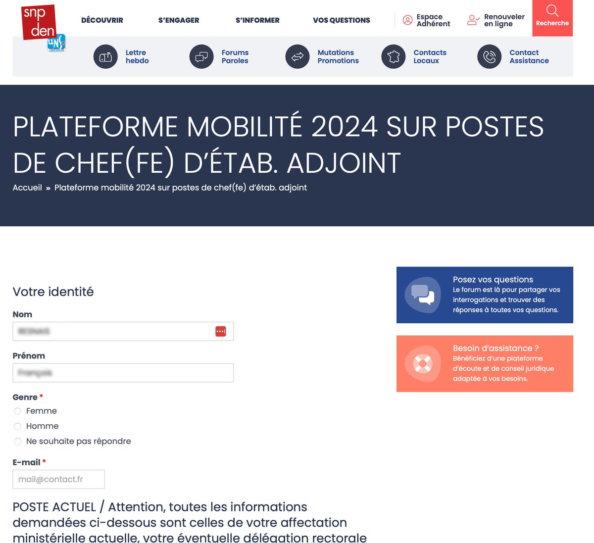 #mobilité 2024 des #perdirs : une MàJ des postes VACANTS avec 88 postes disponibles en➕
Infos <a href="/snpden/">SNPDEN-UNSA</a> organisées par LIEUX / EMPLOIS / CAT. FIN.
✅ vous participez au mouvement des adjoints ? 
➡️ plateforme de la mobilité pour déposer votre dossier sur snpden.net