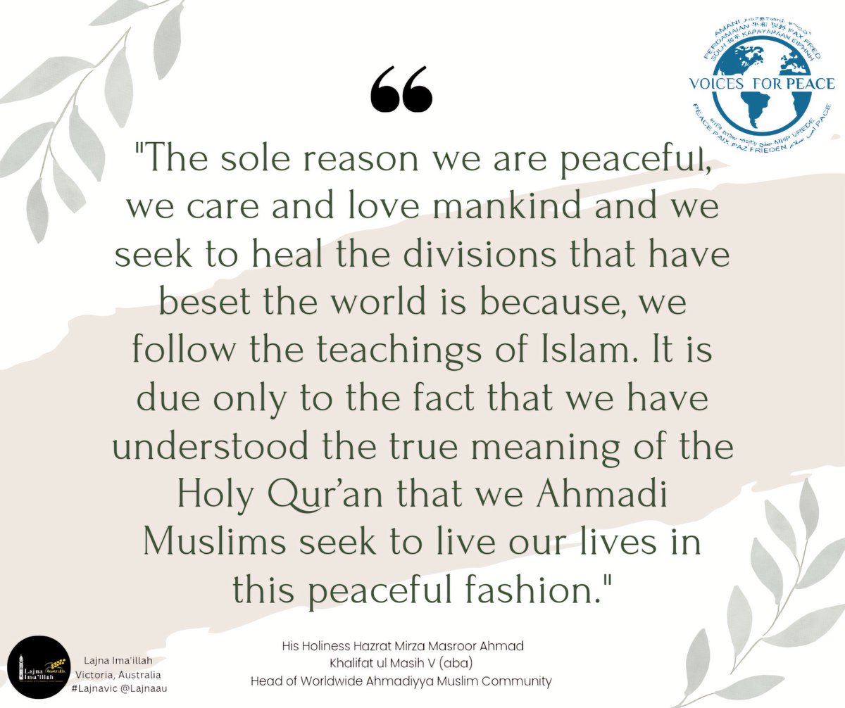 #VoicesForPeace 
#love #mankind
#TeachingsOfPeace