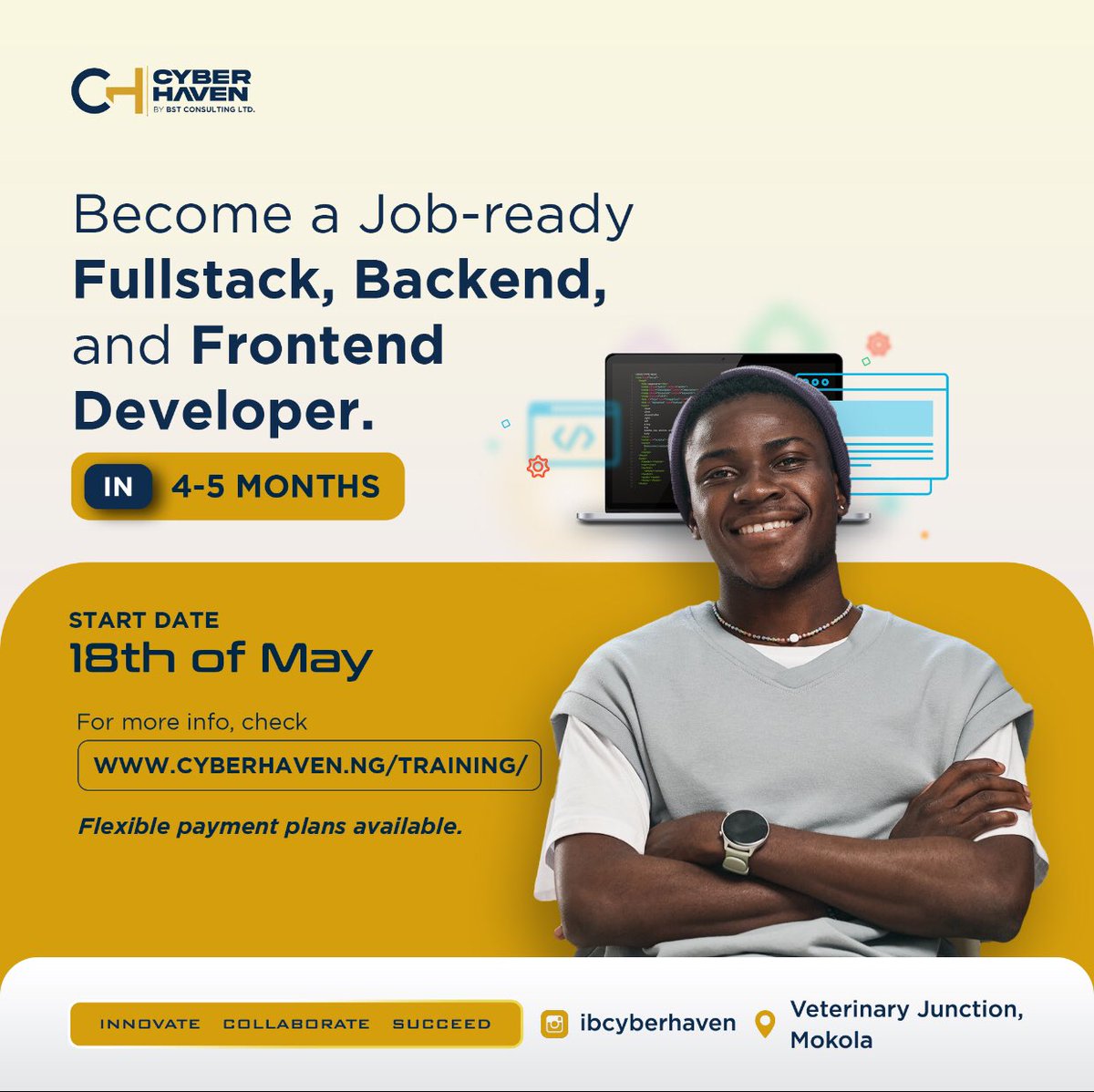 ibcyberhaven's tweet image. Exciting news for all tech enthusiasts! Join our upcoming software engineering cohort starting on 18th May.
Send a DM to secure your spot kickstart your journey in the world of Tech.
#softwareengineeringtraining #backend #fullstack #frontend #webdevelopment #coding