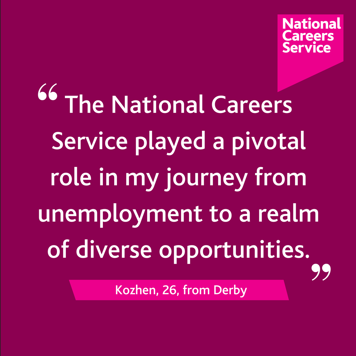 If you've been feeling lost, sometimes all it takes is a bit of advice to get you back on track, which is exactly what we're here for. Follow in Kozhen's footsteps and book an appointment or workshop today: 📞 0800 100 900 💻 nationalcareers.service.gov.uk 📆 bit.ly/NCSBooking_EM