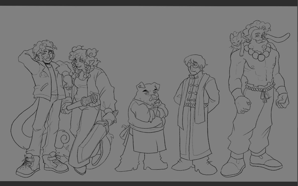 Im training more on drawing on my pc, and I’m training drawing fullbody designs, SO I DID THE LMK CREW

It’s a wip, I’ll finish tomorrow