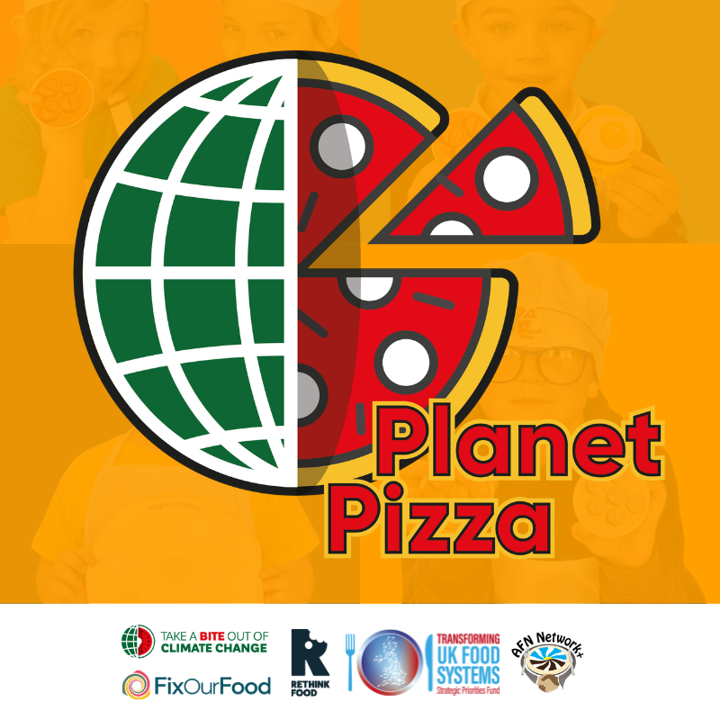 Join us this #EarthDay in creating a climate friendly #PlanetPizza. This activity teaches kids about the environmental impact of their food choices. Thanks to @RethinkFoodUK for developing a brilliant teacher pack too. Download for free: rethinkfood.co.uk/planet-pizza/ #TakeABiteOutCC