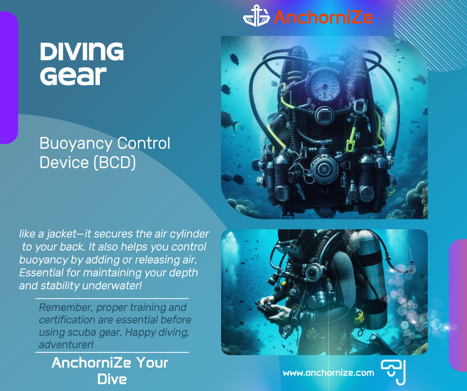 BCD—it’s your scuba jacket for buoyancy control! 🌊🤿 Train &amp; certify before diving. Explore Anchor BMS for easy dive gear management—no payment needed for new sign-ups. Dive in at anchornize.com! #BCD #ScubaDiving #DiveGear #Anchornize #RedSea