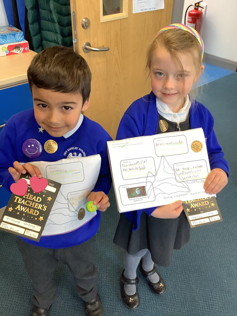 Golden book time for two of our Reception children! Fabulous writing #talkforwriting @PieCorbett