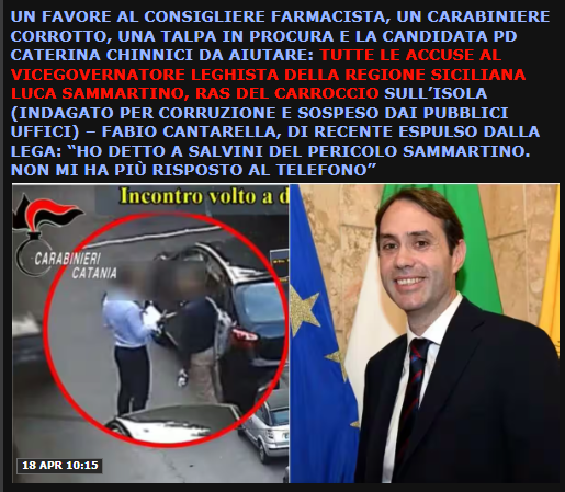 Fabio Cantarella, di recente espulso dalla Lega, dice oggi in un’intervista al Fatto Quotidiano di aver provato ad avvertire Matteo Salvini del pericolo Sammartino, ma senza risultati. Da quel momento non mi ha più risposto al telefono». dagospia.com/rubrica-3/poli…