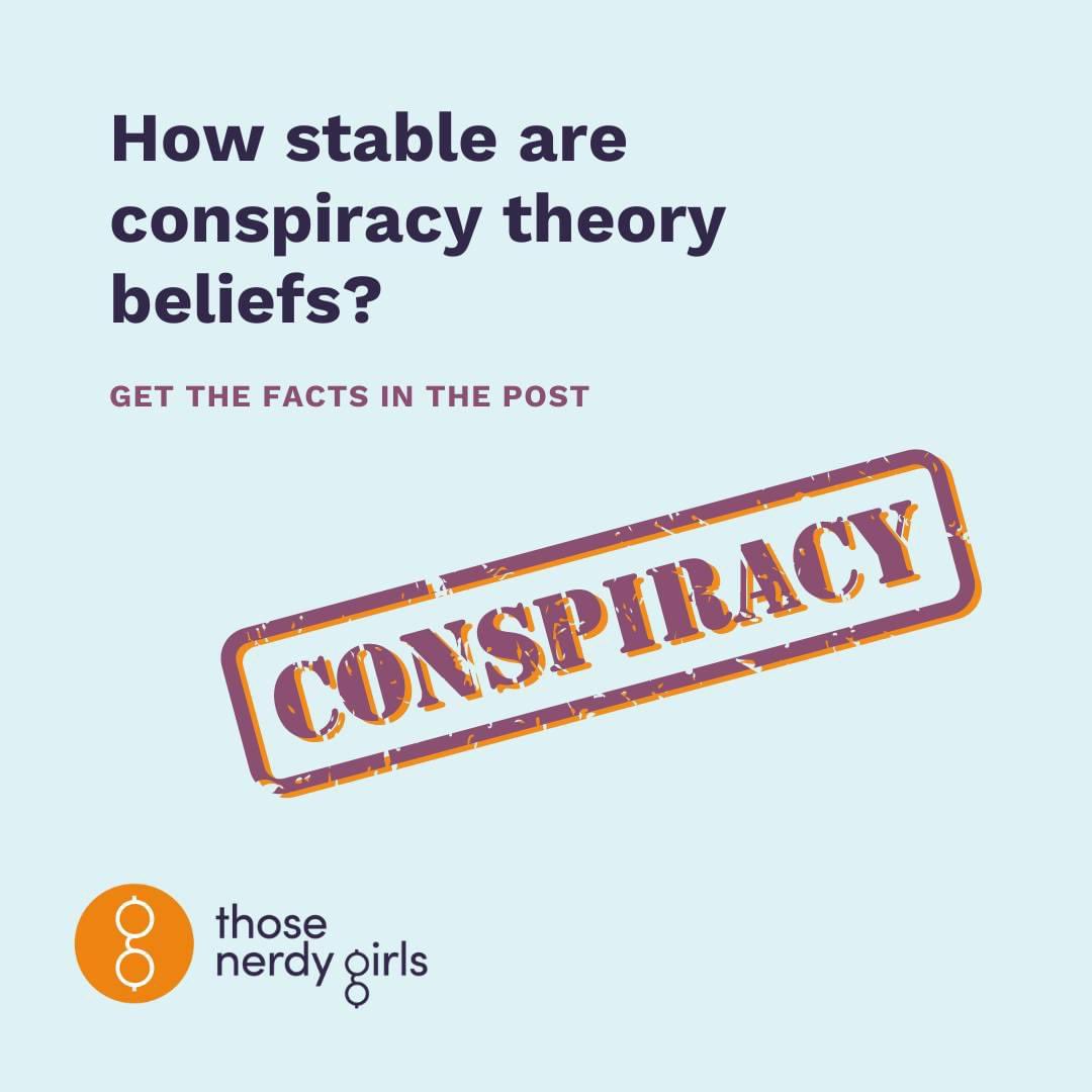 Although it’s not very common, conspiracy beliefs can change over time. This gives us new hope about the promise of interventions to change these ideas. Read more from Dr. Sara Gorman @saragorm here: thosenerdygirls.substack.com/p/how-stable-a… #ThoseNerdyGirls #conspiracytheory