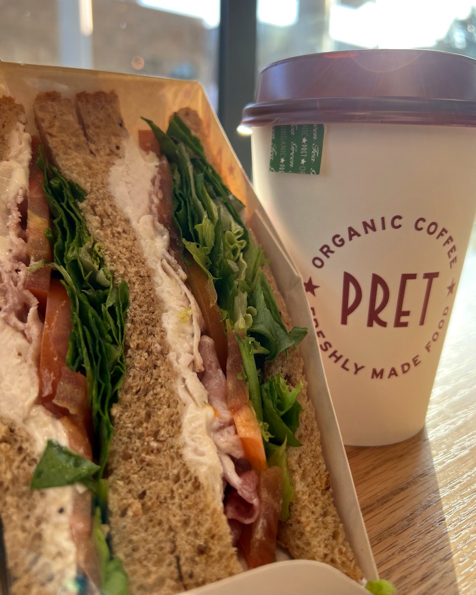 Well... that's lunch decided 🥪 @pret sandwiches and a hot cuppa are your essential fuel to power through to the end of the week! 💪 #Pret #Lunchtime #MidsummerPlaceMK #Lunch