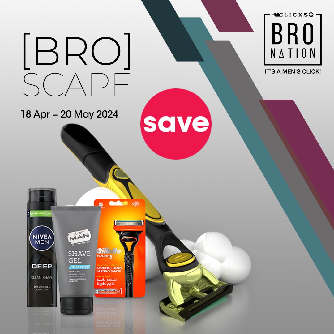 Clicks_SA's tweet photo. Calling all gentlemen! Transform your grooming game with our expertly curated products. ✨👔 

Explore Clicks BroScape for all things grooming. > https://t.co/sPgHqziqy1

#BroScape #BroNation #MaleGrooming #MensGrooming https://t.co/yPkHEtwomm