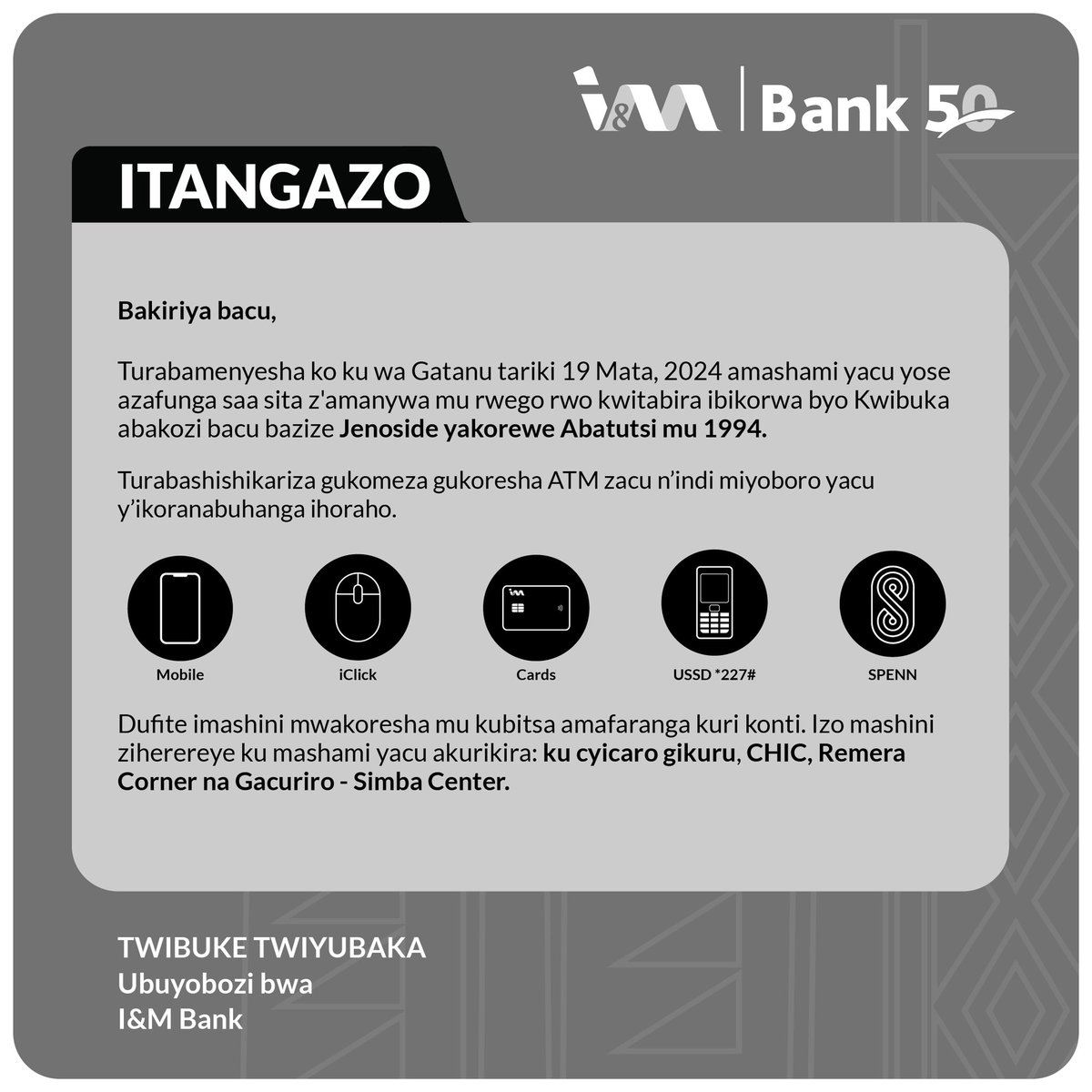 🚨NOTICE/ITANGAZO🚨