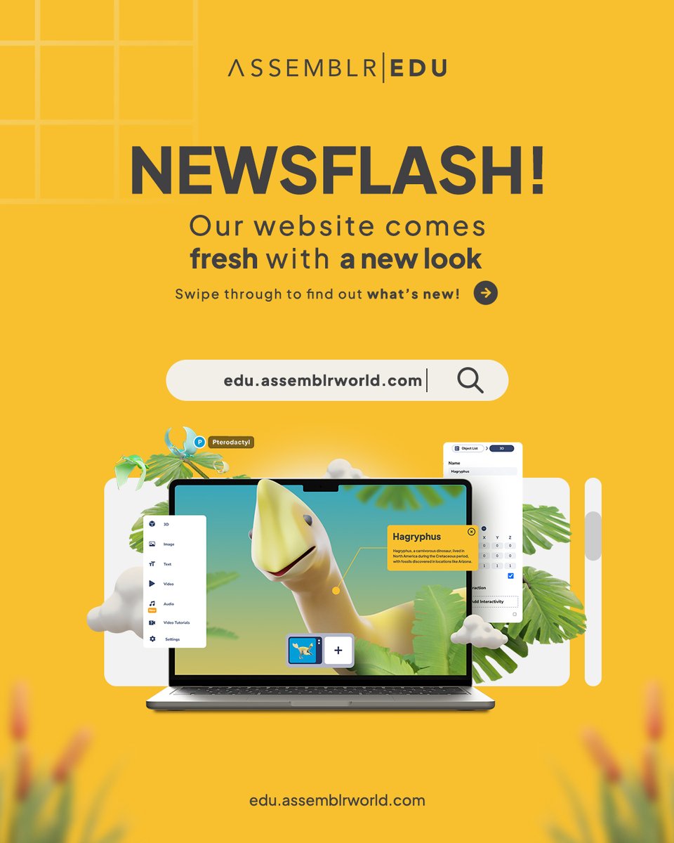 assemblrworld's tweet photo. New looks coming to our website! Not only the new design, but you’ll also get captivated with the simple yet detailed information about us 😉

Go check out the new stuff at https://t.co/cUm5EsBcgL 👈🏻 What do you think about it?  #AssemblrEDU #website #freshlook https://t.co/Y8jpVCPEiU
