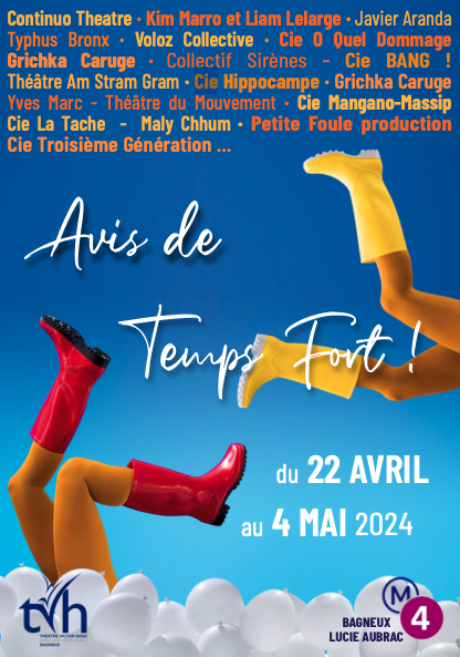 🎭| Avis de Temps Forts au Théâtre Victor-Hugo ! Du 22 avril au 4 mai, le Festival du Geste revient pour vous proposer des spectacles ludiques, familiaux et poétiques où le corps en mouvement est le personnage principal. Découvrez la programmation : 👉urlz.fr/qjZ9