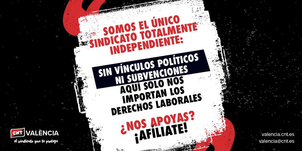 🛡️AFÍLIATE a <a href="/CNTsindicato/">CNT Sindicato</a>. AFÍLIATE a CNT València

#ElSindicatoQueTeDefiende

x.com/AlexCanton_96/…