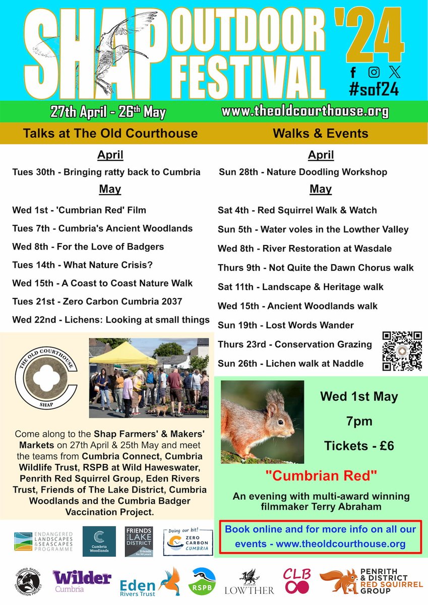 We're looking forward to this! Come say hello to us at the Shap Outdoor Festival farmers' market on 27 April and join us on a walk on 11 May - all part of the brilliant Shap Outdoor Festival 2024. More details from @theocshap #SOF24