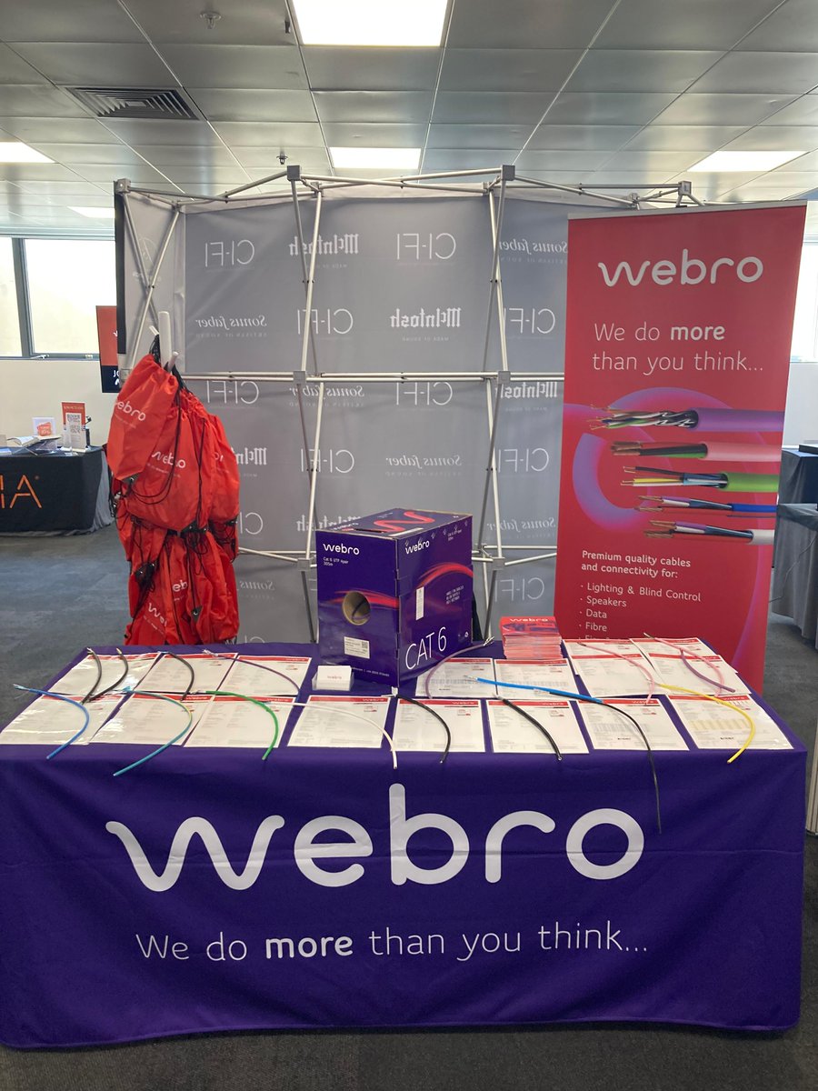 We're all set up at the #CEDIA #London Tech Summit today. Visit Shane at the Webro stand to see how we can support your next AV & CI project.