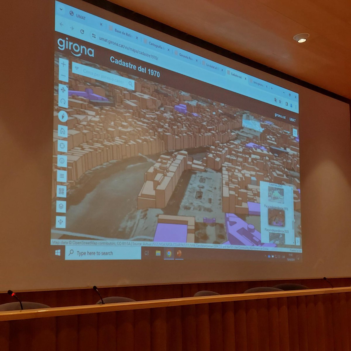 Esri_Spain's tweet image. 📢🌍Toca el turno al @Girona_Cat, con la ponencia de su caso de éxito: Gestió de serveis SIG a l’Ajuntament de Girona, con Francesc Puigvert, donde nos ha comentado como se organiza Girona para gestionar el territorio en su totalidad con mapa 3D, la utilización de #ArcGISapps.